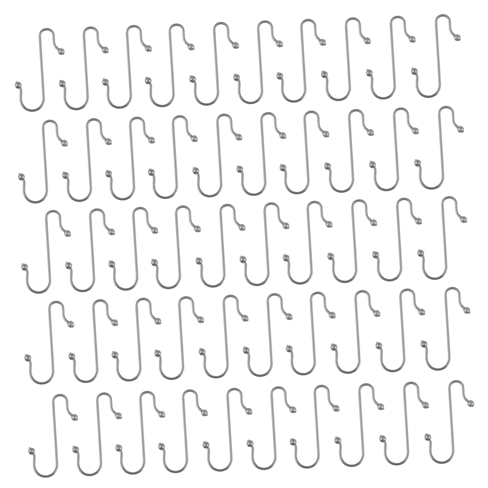 Cabilock 50Pcs Xmas Hanging Hooks S Shaped Metal Hangers for Christmas Tree Decorations Strong Load Bearing Punch Design for Holiday Parties and Home Decor