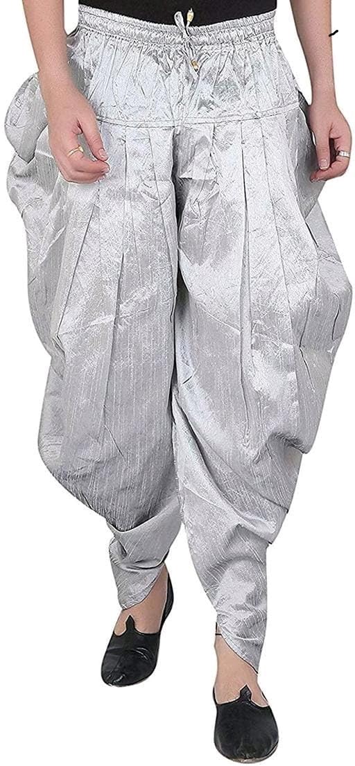 Royal Kurta Men's Silk Blend Loose Baggy Patiala Salwar Pant (Free Size)-picture-11