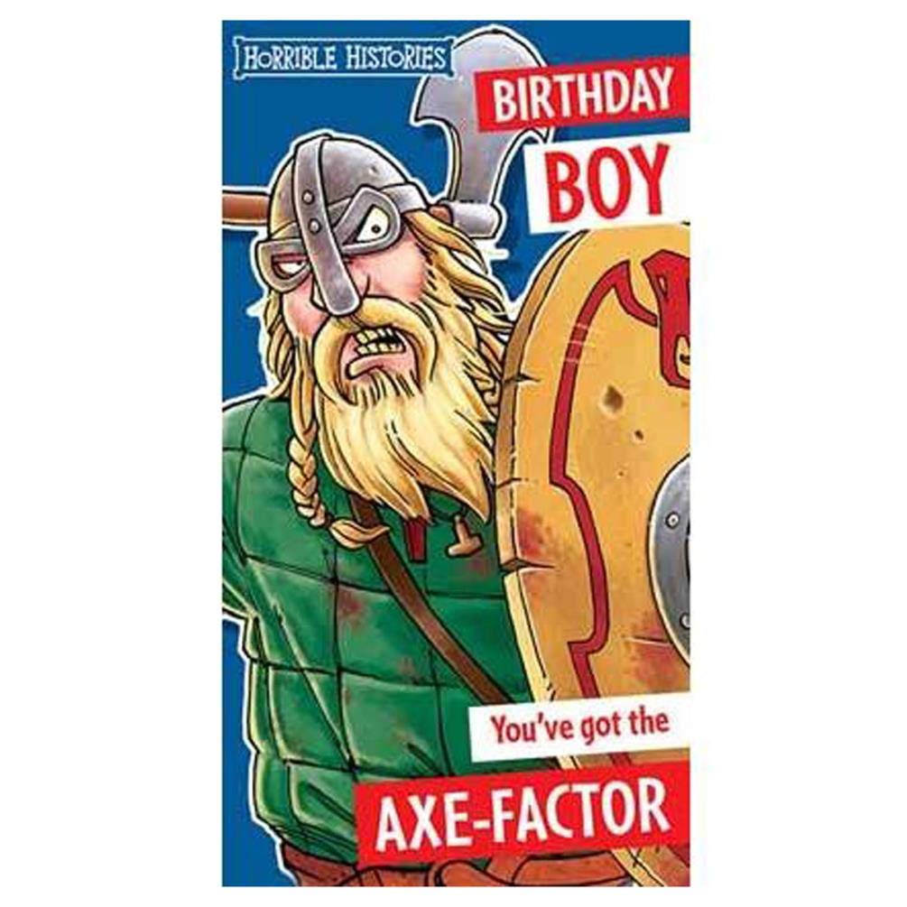 Horrible Histories Viking Birthday Boy Greeting Card,Multi Colour,HH004