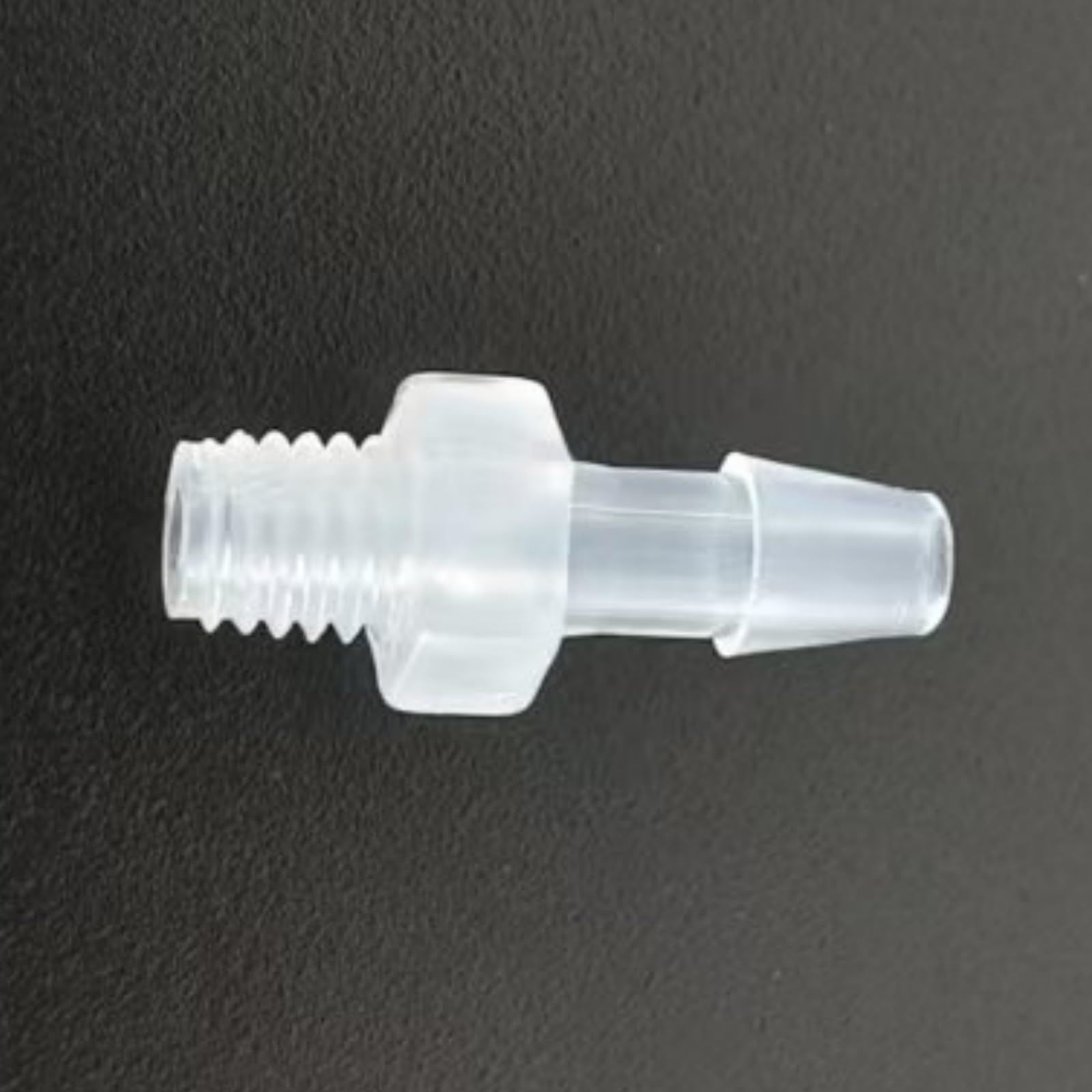 Accesorios de manguera de plástico reutilizables, 100 conectores transparentes, adaptador de rosca macho 10-32UNF para laboratorio y maquinaria de alimentos (1,6 mm)