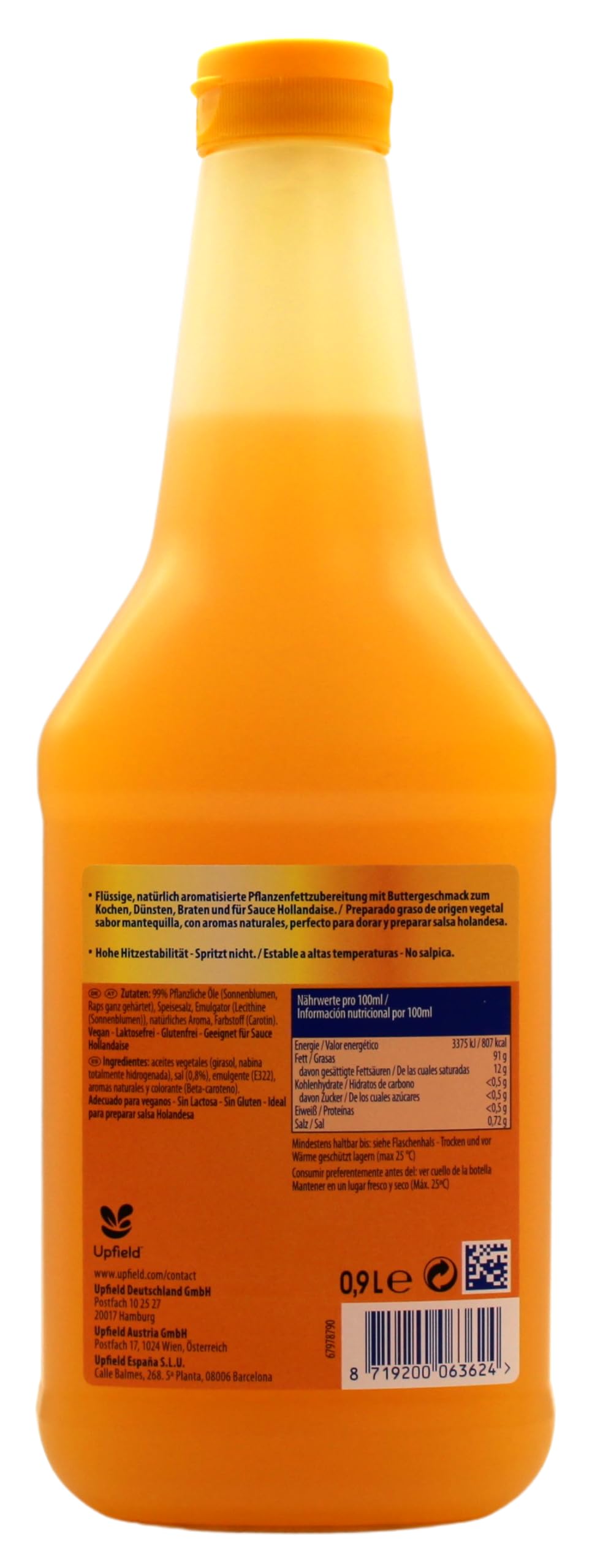 Rama Phase Professional Butter Flavour Pflanzenöl, 6er Pack (6 x 900ml)