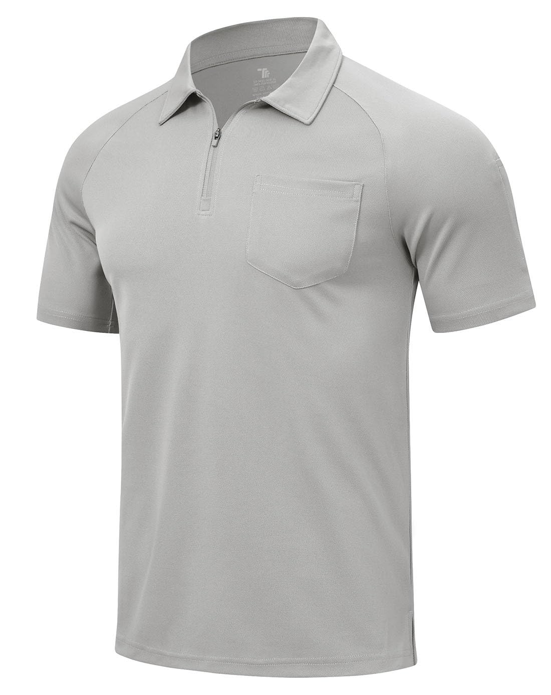 YSENTO Herren Poloshirt Kurzarm Atmungsaktiv Polohemd T Shirts 1/4 Zip Golf Polo Sommer Sport Shirts mit Brusttasche