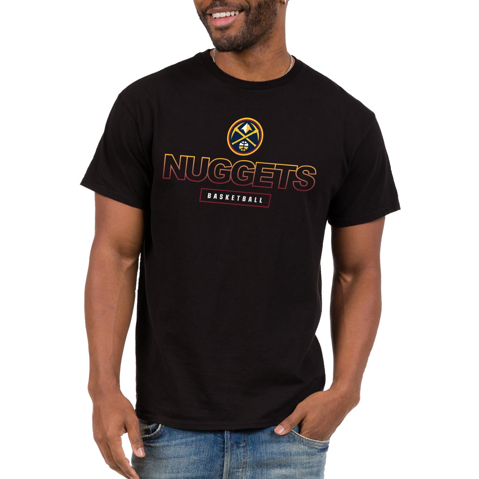 Junk Food NBA Fade Away - Officially Licensed Adult Short Sleeve T-Shirt Black