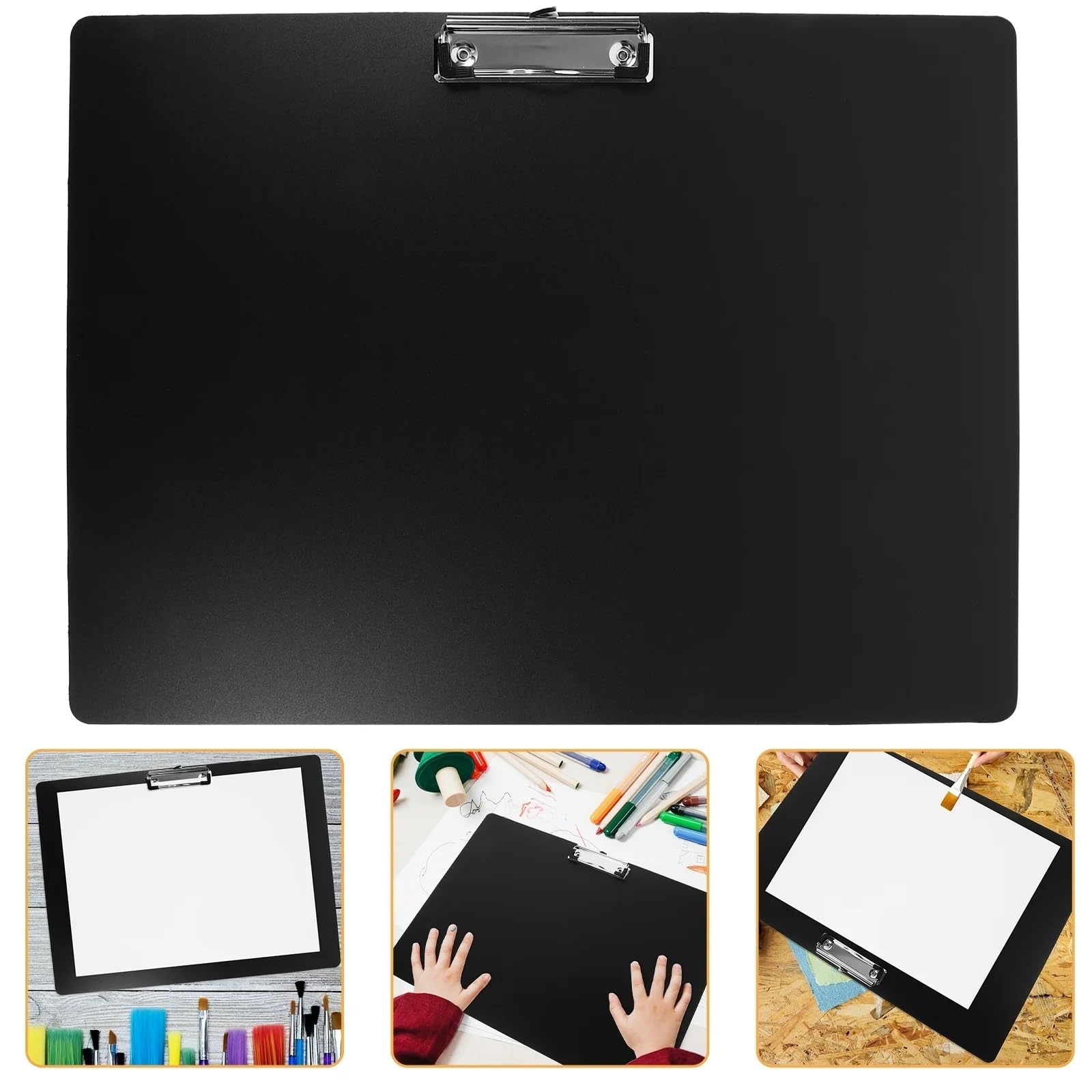2 horizontale Klemmbretter im A3-Format mit Low-Profile-Clip, strapazierfähige Klemmbrett-Klemmbretter, Zeichenbrett-Clip-Pad for die Schule zu Hause Fürs Büro