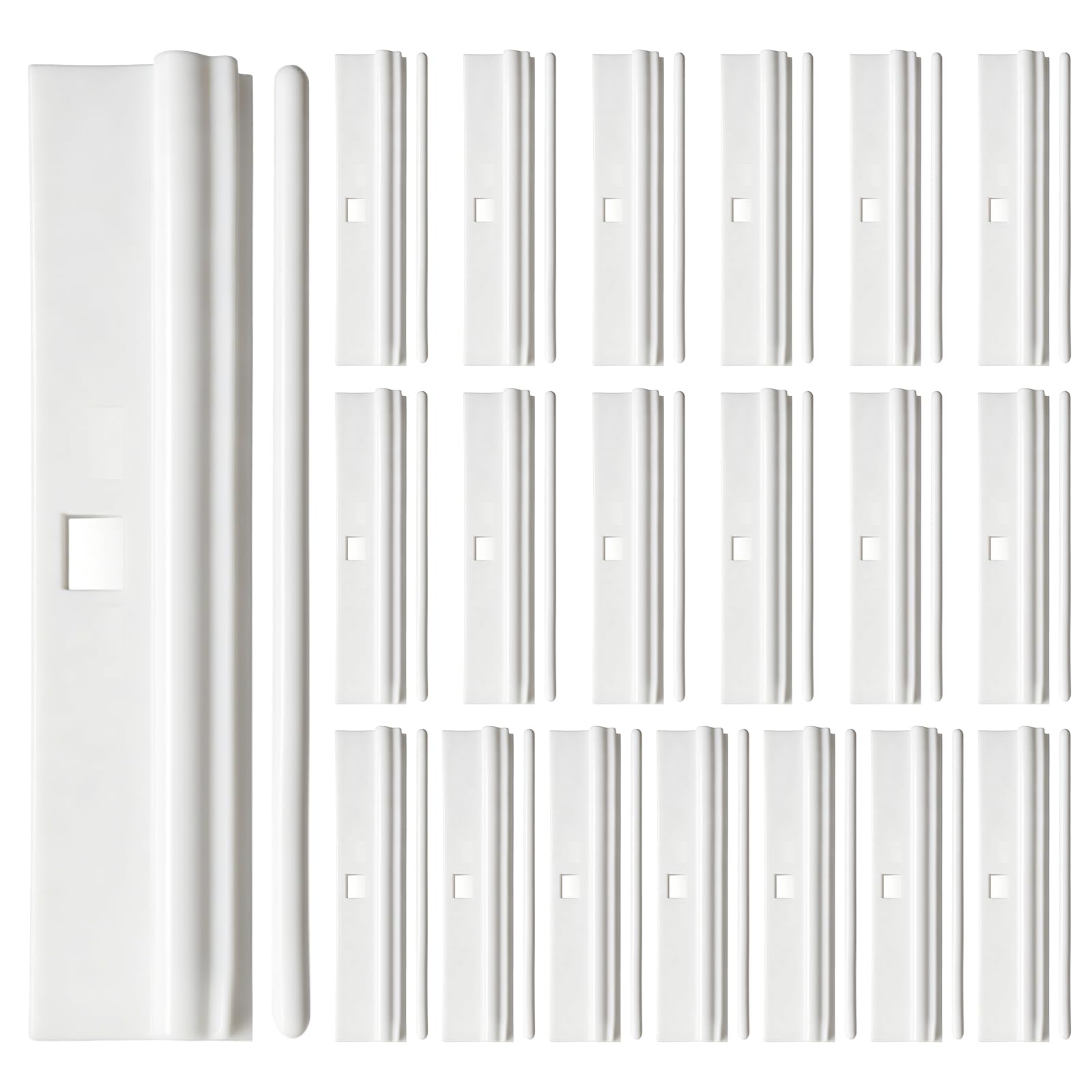 20 Pcs Vertical Blind Top Hangers - White Clips for 89 mm Slats