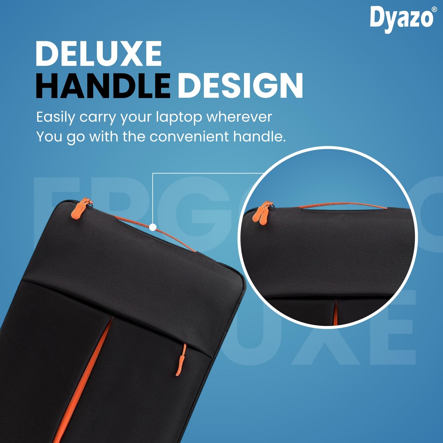 Dyazo Laptop Sleeve Bag 15.6 Inch | Protective Case Cover with Handle & Front Accessories Pocket | Sleeve Bag Compatible for MacBook, Lenovo, HP, Acer, ASUS, Dell & Other Notebooks (Black & Orange) 27 61Ryifa e9L. SL1500
