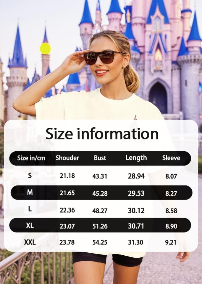 Magic Kingdom Shirts for Women Magical Princess Tshirt Cute Oversized Graphic tees Family Vacation Tops - Image 6