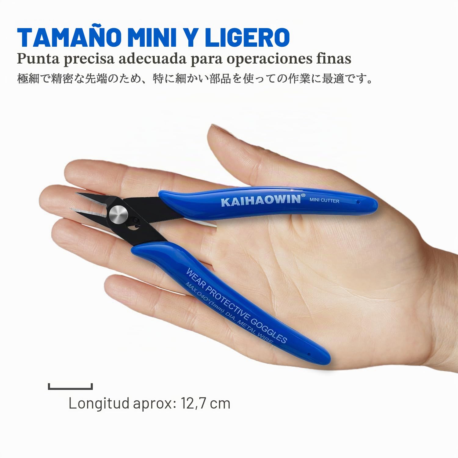 KAIHAOWIN 5 PCS Alicates de Corte Diagonal, Alicates de Precision 127 mm, Alicates de Corte Electricista para Modelismo, Artesanía, Electrónica, Joyería