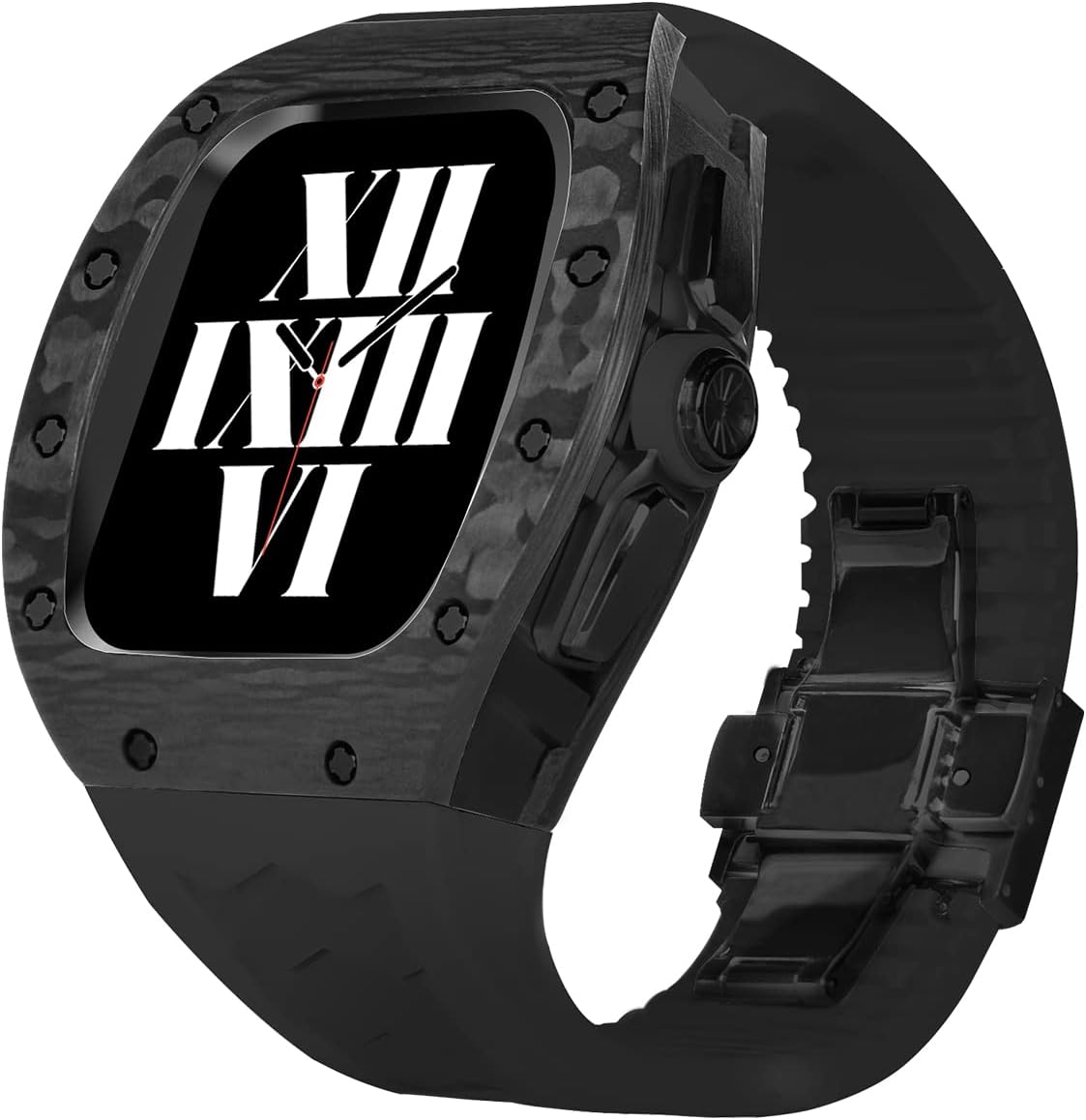 For Apple Watch band 44mm/45mm Luxury Carbon Fiber watch