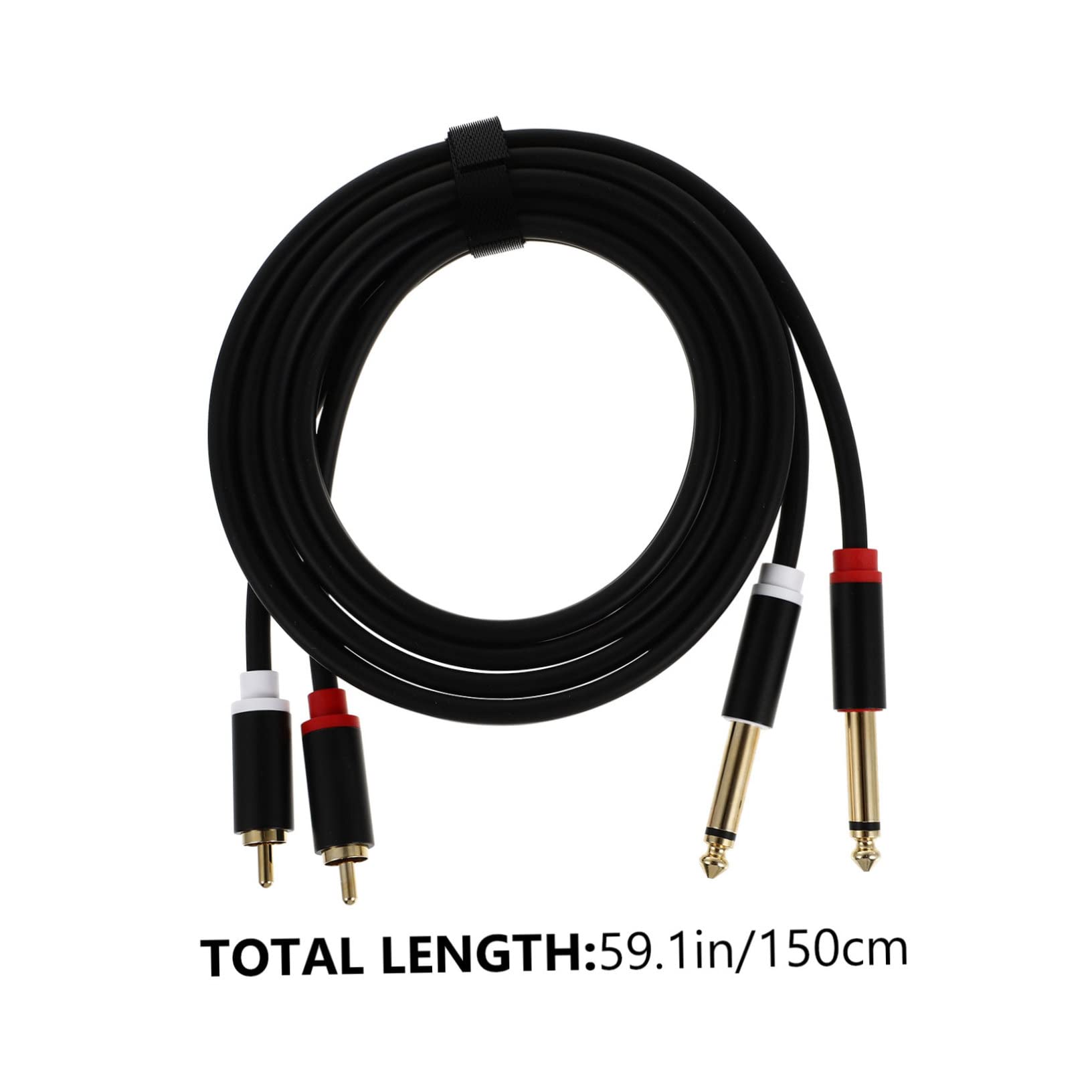 GAROZATION Set of 2 Audio Cables to 6.35mm Speaker Cables Ideal for Power Amplifiers Mixers Speakers