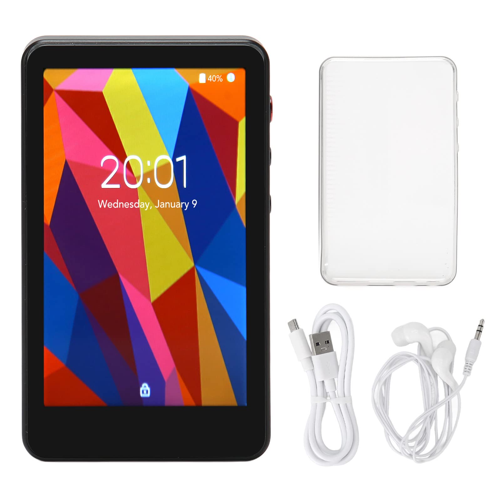 Odtwarzacz MP3 MP4 z Bluetooth i WiFi, 4-calowy w Pełni Dotykowy Ekran Przenośny Bezstratny Odtwarzacz Muzyczny MP4 z Głośnikiem Radio FM i Ebook, Cyfrowy Odtwarzacz Audio HiFi