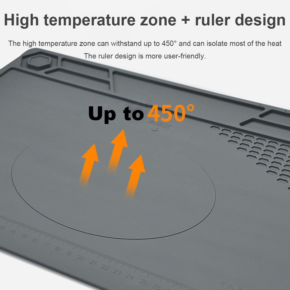 Premium Heat Resistant 932°F Silicone Soldering Mat Magnetic Electronic Repair Work Mat with Antistatic Wrist Band for BGA and Gun Soldering Iron, Workbench, Cell Phone Laptop Repair, 15.7'' *11.4 ''