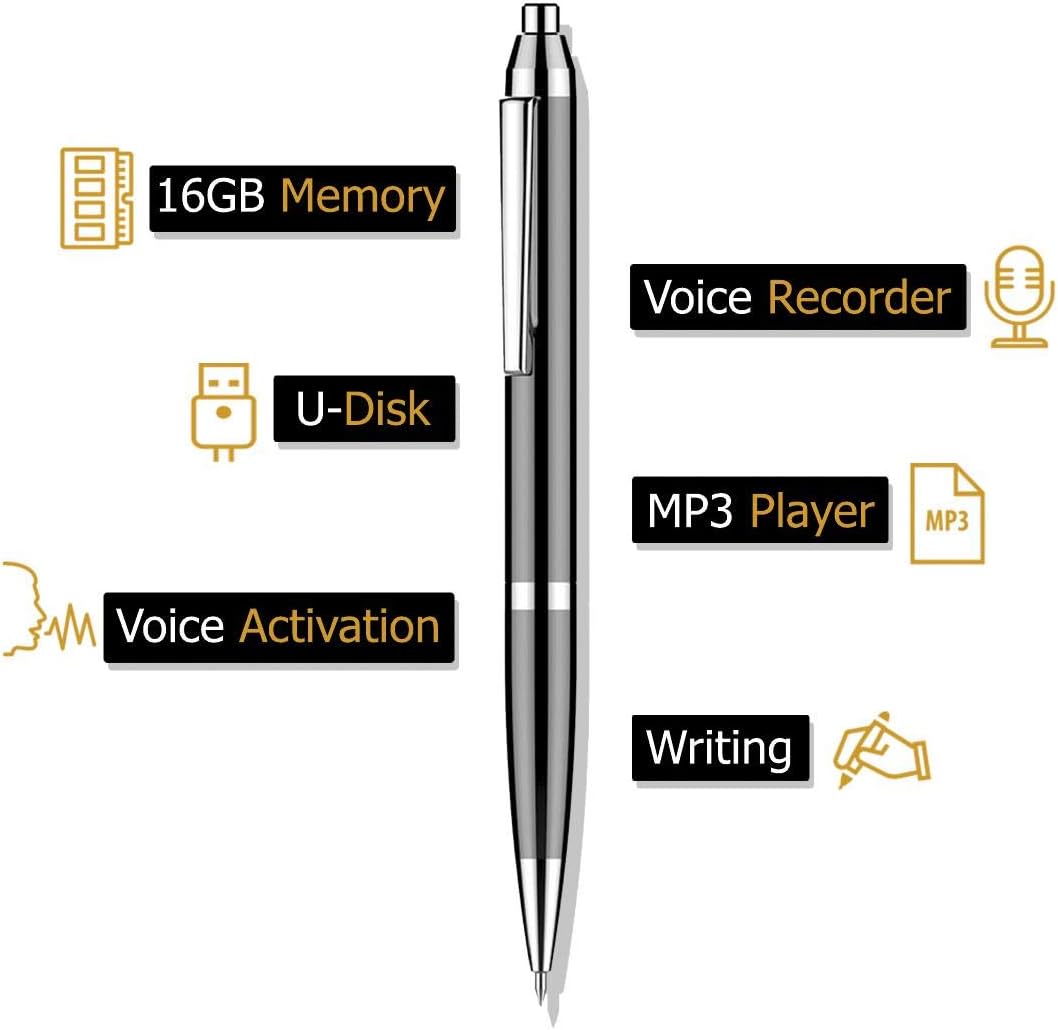 DSLeo 16Gb Digital Voice Recorder Voice Activated Recorder with Playback, Small Tape Recorder for Lectures, Meetings, Interviews, Audio Recorder with USB