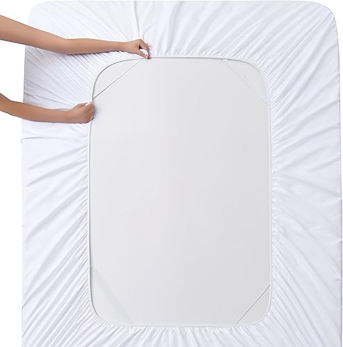 Miniatura 6 de Manyshofu Juego de sábanas tamaño Queen con bolsillos extra profundos, sábanas y fundas de almohada de 1800 hilos, juego de ropa de cama de