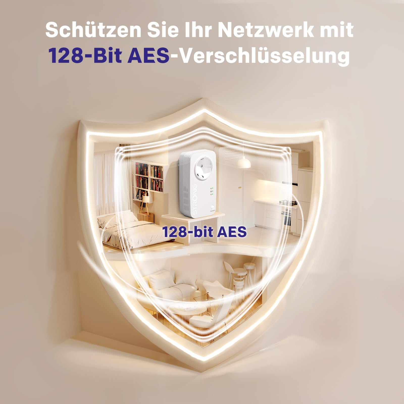 Strong AV1000 Mbit/s Powerline Adapter Set mit Steckdose – Bild 6
