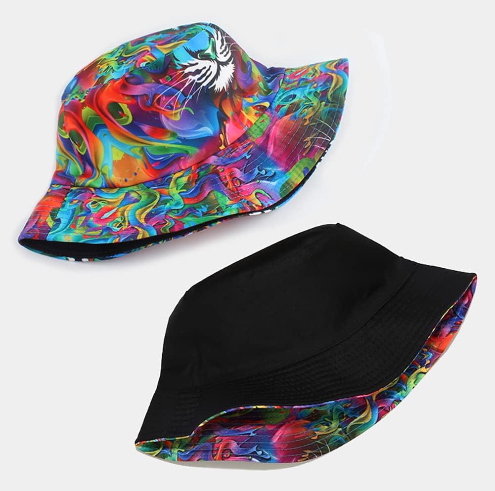 Malaxlx Unisex Bucket Hat Beach Sun Hat Aesthetic Fishing Hat for Men Women Teens, Reversible Double-Side-Wear - Image 7