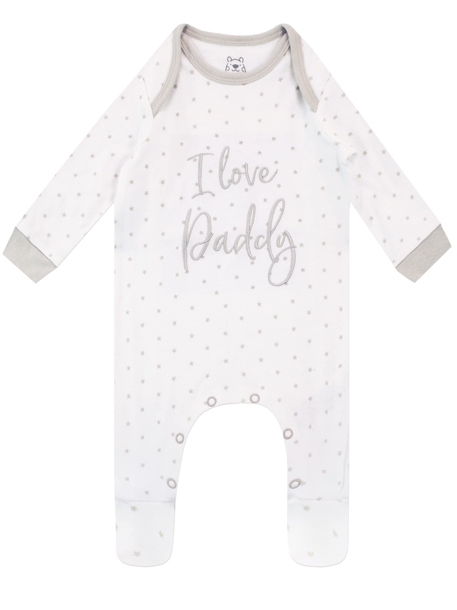 Harry Bear Baby Sleepsuit I Love Daddy White 9-12 Months