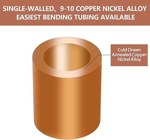 Miniatura 5 de Kit completo de línea de freno de aleación de cobre y níquel de 25 pies 14 de repuesto completo (incluye 16 accesorios), fácil de doblar a mano