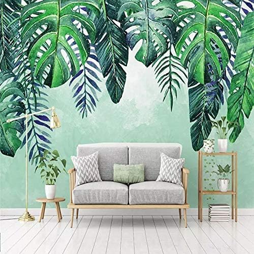 Papier peint feuilles vertes insuffle une ambiance jungle TV