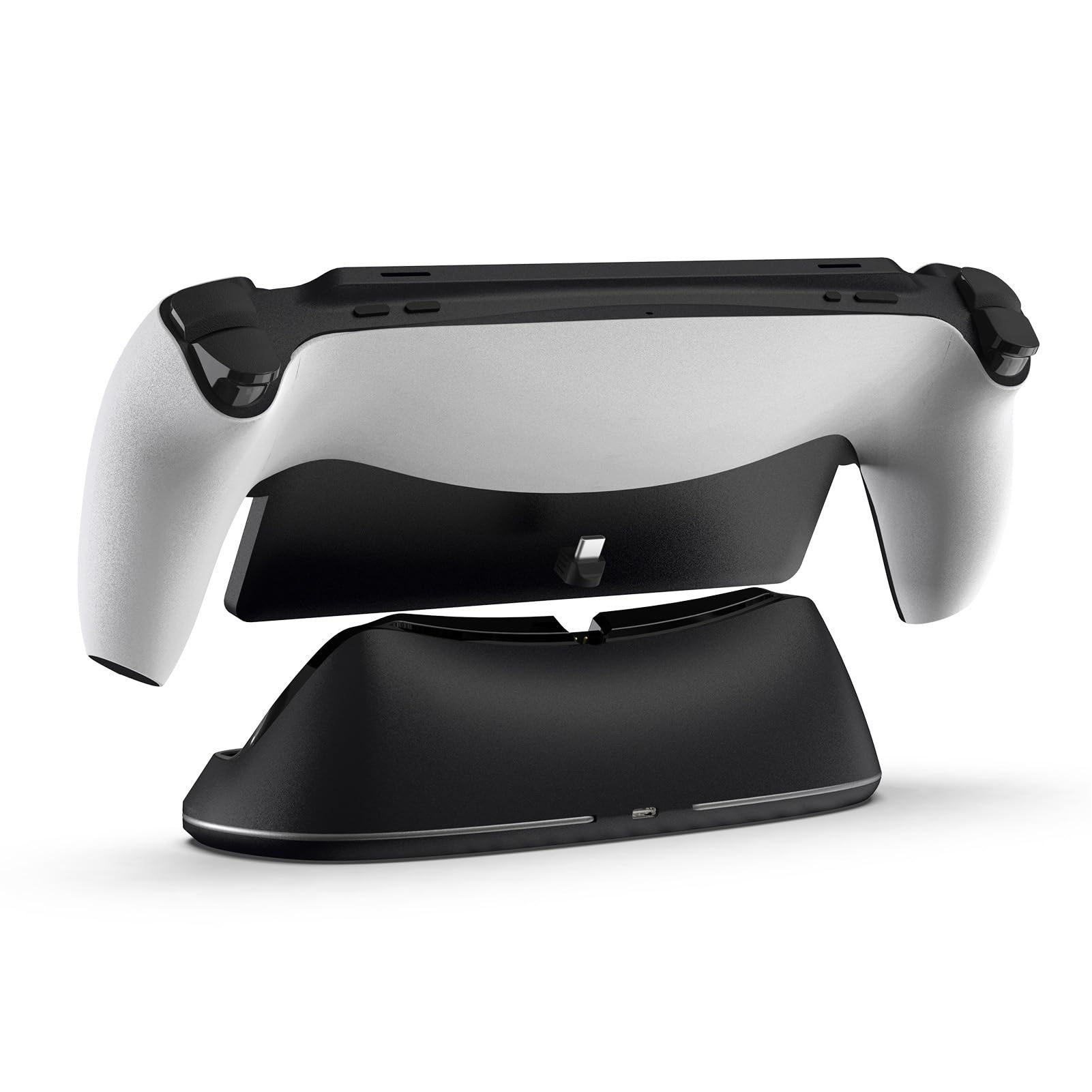 Game Console Charging Dock with RGB Light Effect, for PS Portal Charge Base Holder, Portable Dock Station, Built in RGB Lighting Effects (Black)