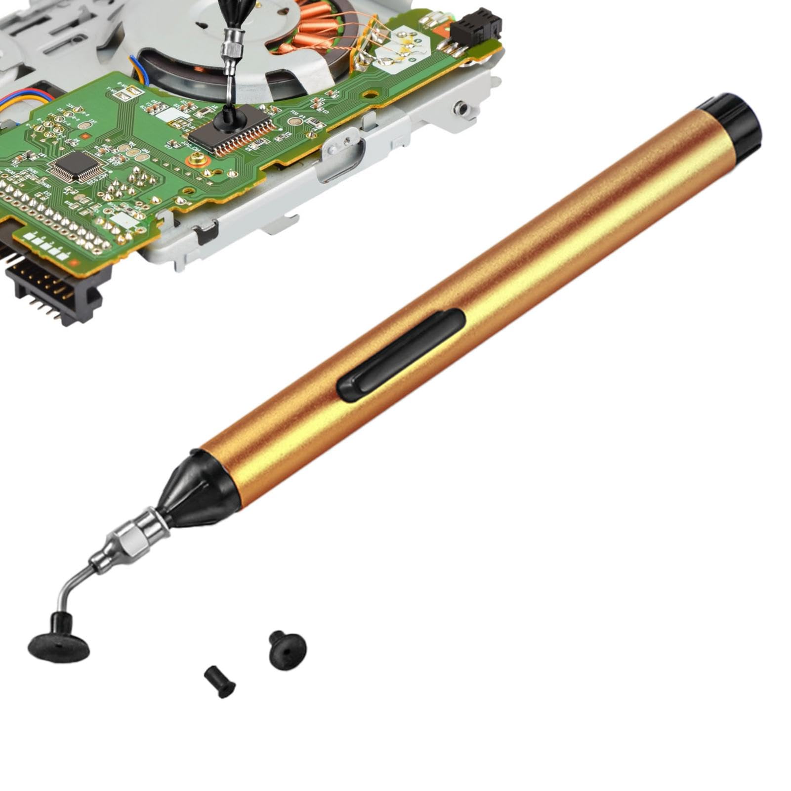 Strumento di raccolta penna a vuoto, penna per estrazione sottovuoto antistatica industriale, strumento di estrazione ad alta aspirazione per chip IC, componenti elettronici e componenti ottici