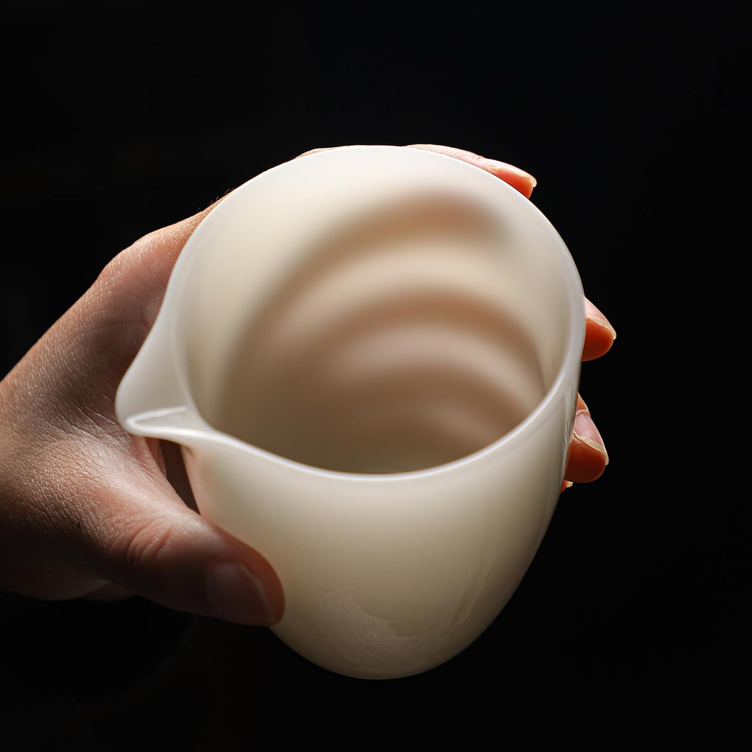 Jade Fairness Cup Ice-type Ceramic Teacups, 200ml 6.8oz, Large Kungfu Tea Set tea dispenser White Porcelain