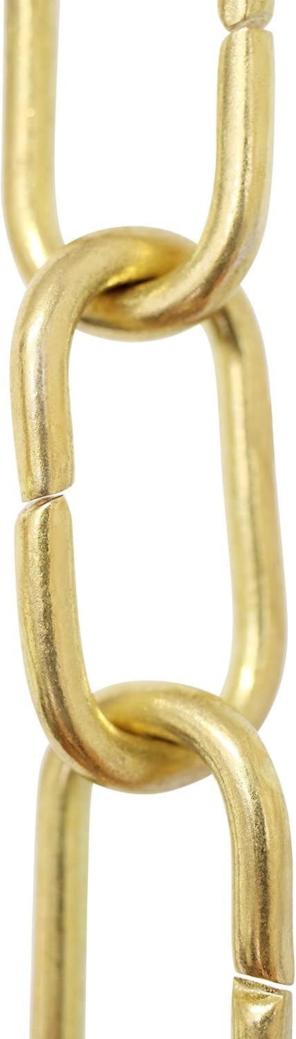RCH Hardware CH-08-PB-3 Solid Brass Chain for Hanging, Lighting-Standard Unwelded Links (3 ft/1 Yard)