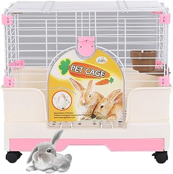 Amazon Puhang うさぎ ペット うさぎケージ 小動物ケージ ペットケージ 小屋 デグー ケージ 飼育ゲージ モルモット ウサギ ハムスター ゴールデンハムスター 屋根 引き出しトイレ キャスター付き うさぎ巣 室内飼い 大きい プレイサークル 天井扉 移動便利 組み立て簡単