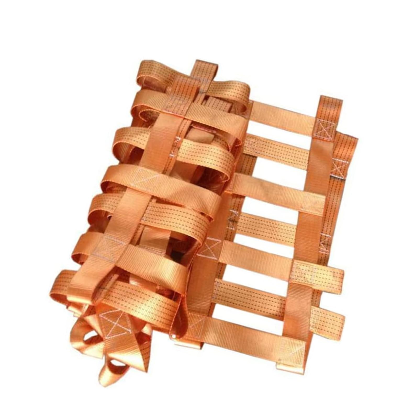 Sangles de levage en nylon avec filet de sécurité pour manutention de palettes et caisses