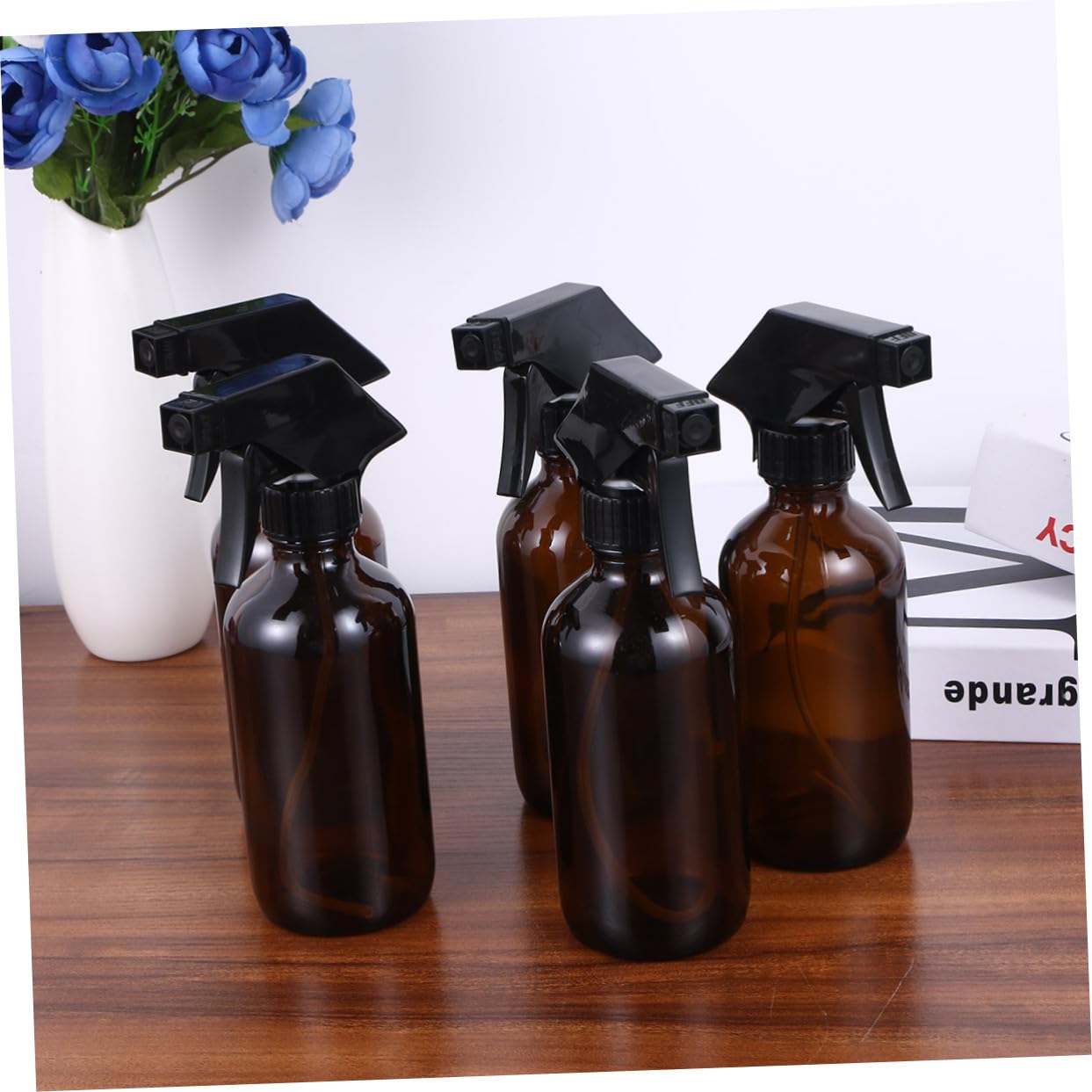 4 Stück 250 Ml Braune Sprühflaschen Aus Glas Nachfüllbare Glas Sprühflaschen Für Flüssigkeiten Aromatherapie Und Pflanzenpflege Mit Sprühkopf