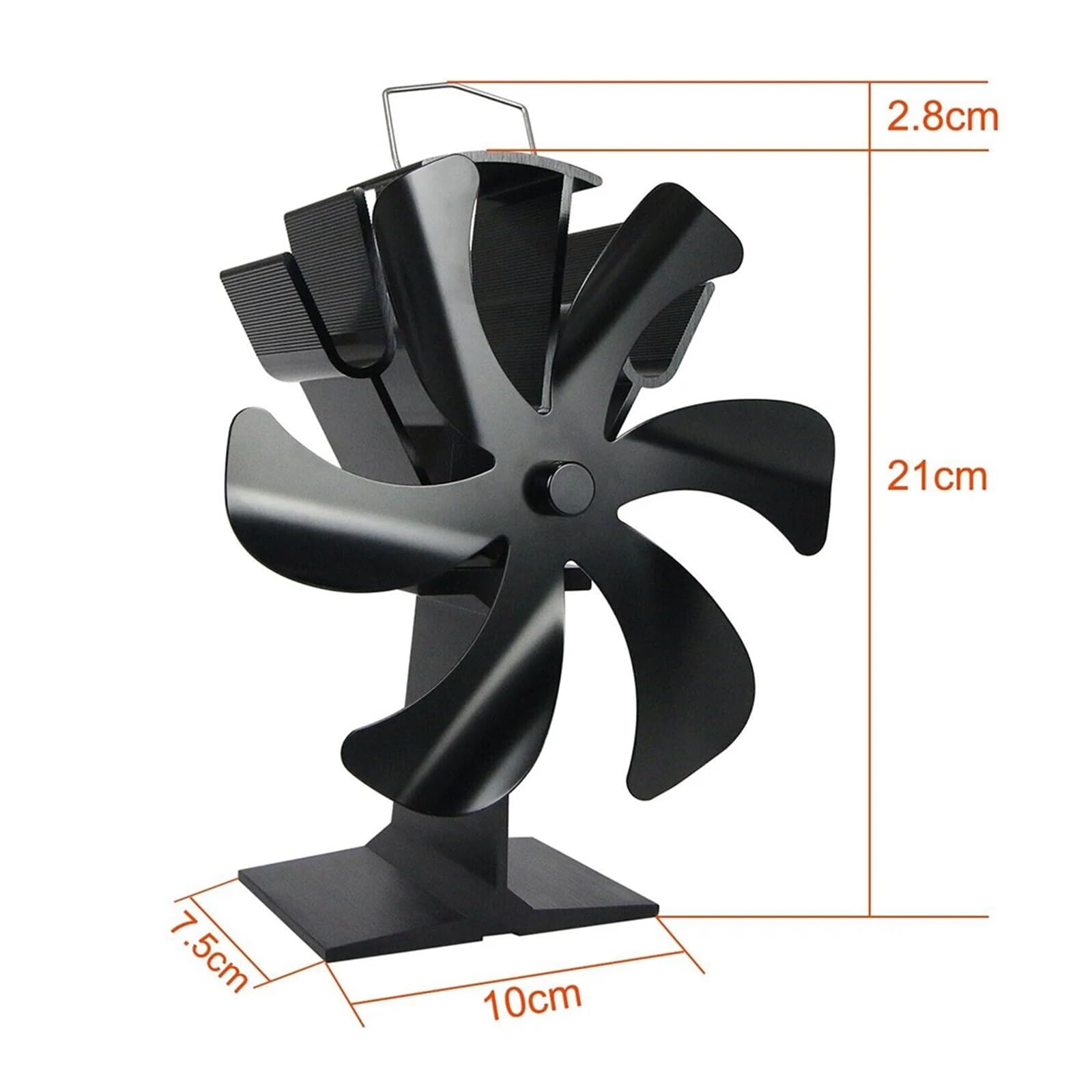 Ventilador Estufa Leña Ventilador De Estufa Leña 6 Aspas Alimentado Por Calor Ecológico Chimenea Silencioso Calentador Hogar Cálido For El Invierno Distribución Eficiente Del