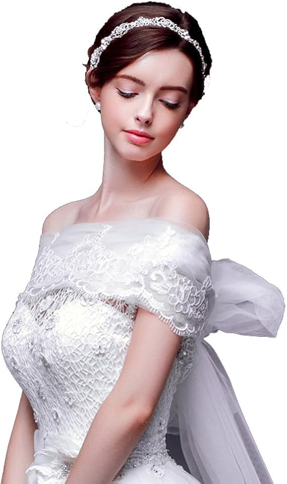 Amazon Heartsunny 結婚式ボレロ レースストール P0 ソフトチュールロングリボン 透明花柄レースボレロ ウェディング ドレスケープ パーティドレスショール 披露宴 二次会 発表会 演奏会 お呼ばれ ブライダル 花嫁 オフホワイト イブニングドレス 通販