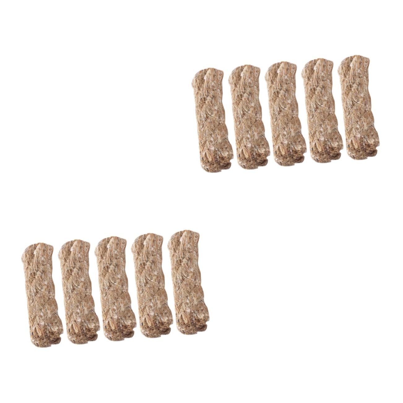 VANZACK 10pcs Jute Fire Starter Ropes Outdoor Wick for Camping Hiking BBQ Windproof Burning Survival Cord for Easy Ignition and Emergency Use