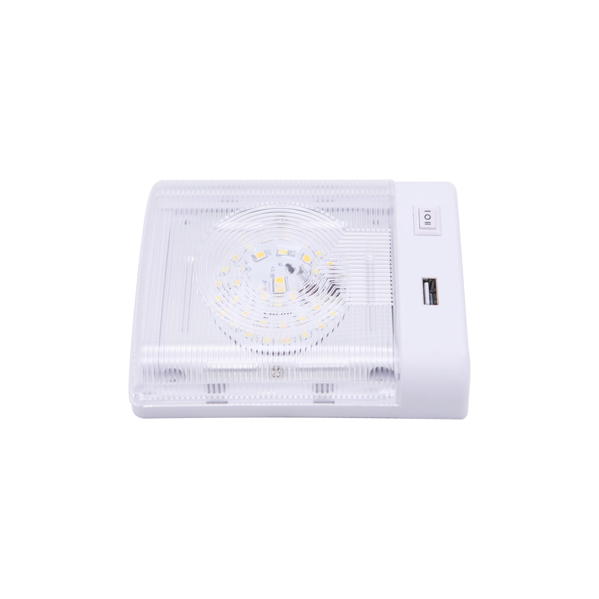 Facon LED 12V RV Interior Light with USB Charger(5V/2.4A) and On/Off Switch, 2Colors: 3000K Warm White/4000K Cool White, for RV, Camper, Caravan, Trailer, 5th Wheel, Boat (Single Light)
