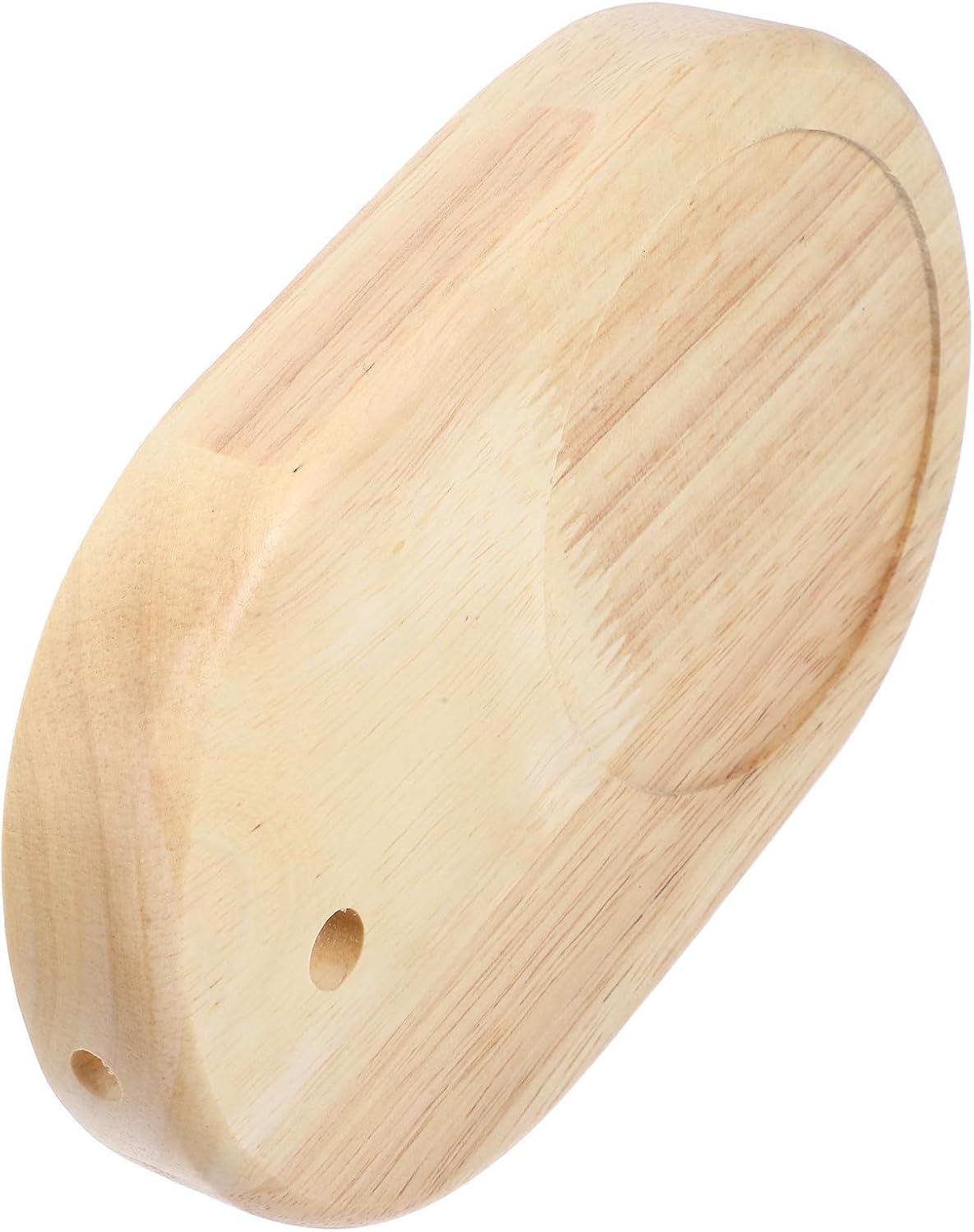 Beavorty Wood Oval Table Lamp Base Through Holes with Wire Pass