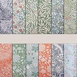 【VALUE DECORATIVE PAPER】24 sheets vintage pattern paper in 12 designs, each design has 2 sheets, sufficient to meet your needs for art craft making and gift wrapping 【ASSORTED DESIGNS】Our pattern paper is designed with double-sided printing of flower...