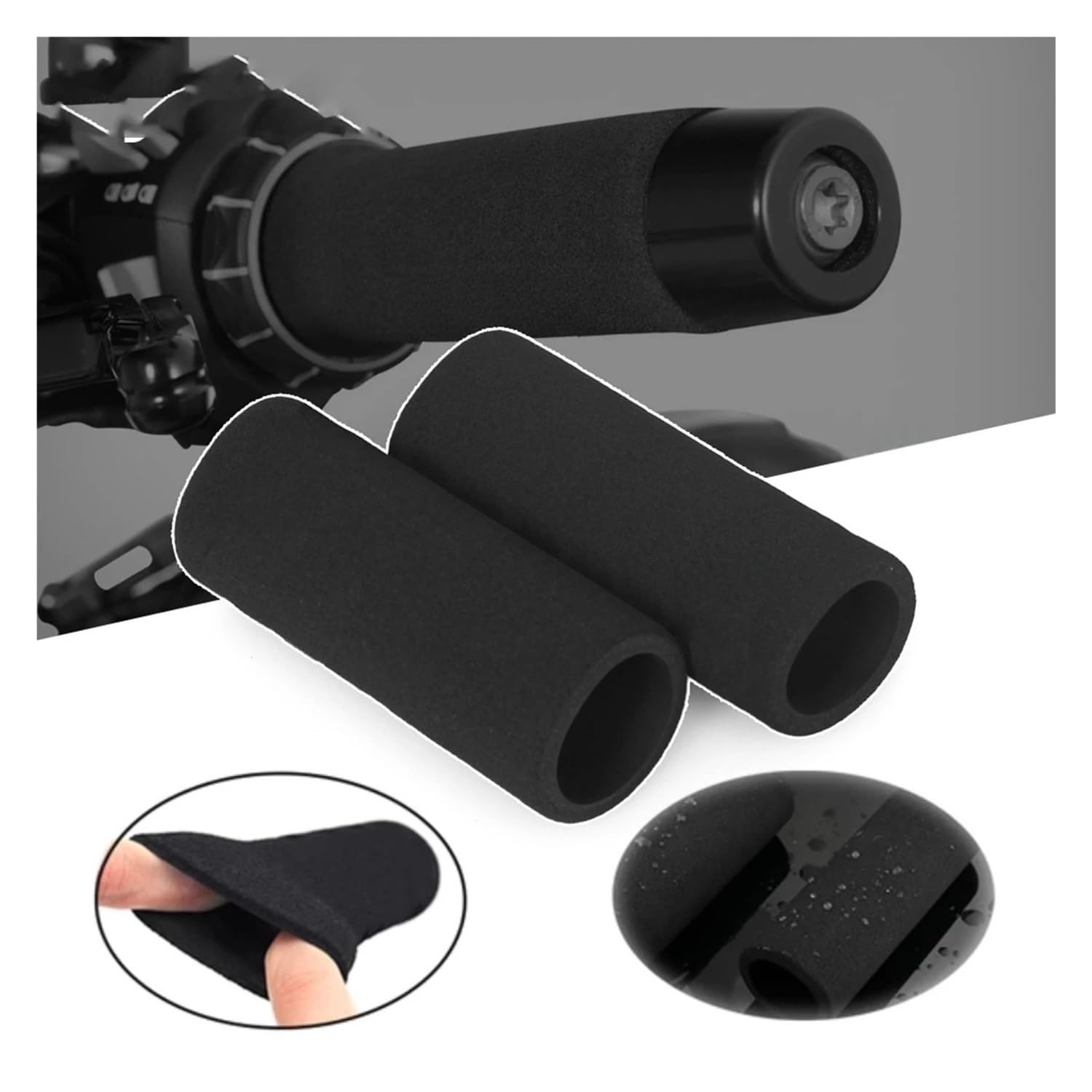 Housses poignée Moto Accessoires Universels 22 Mm pour Guidon De Moto, Poignées, Gants, Leviers, Motocross, Dirt Bike, Scooter(Flat)