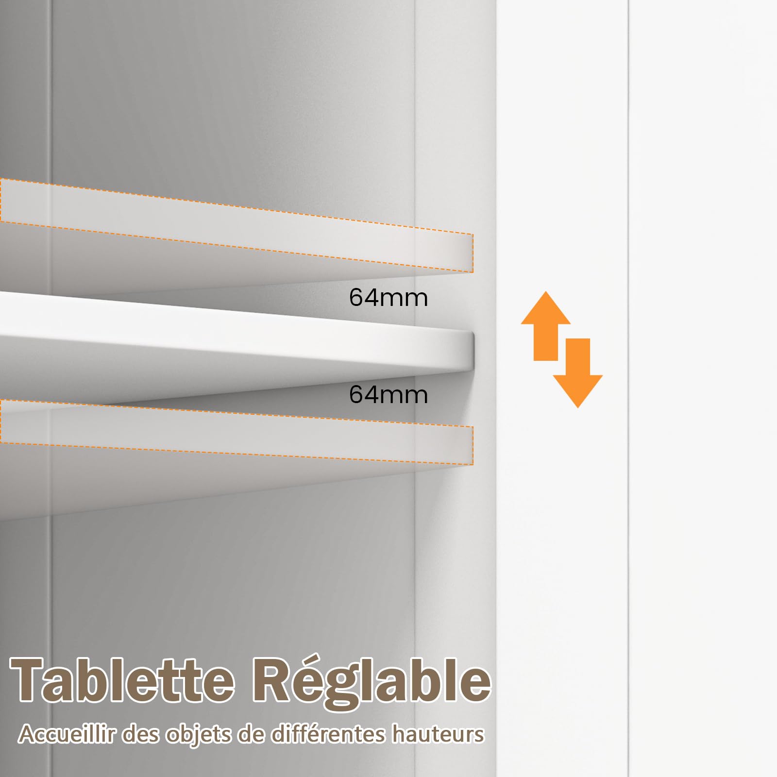 GOPLUS Meuble de Salle de Bain avec 3 Tiroirs, Meuble Rangement Placard avec Porte Magnétique, Anti-Basculement & Étagère Réglable, 58x28x81cm, Blanc