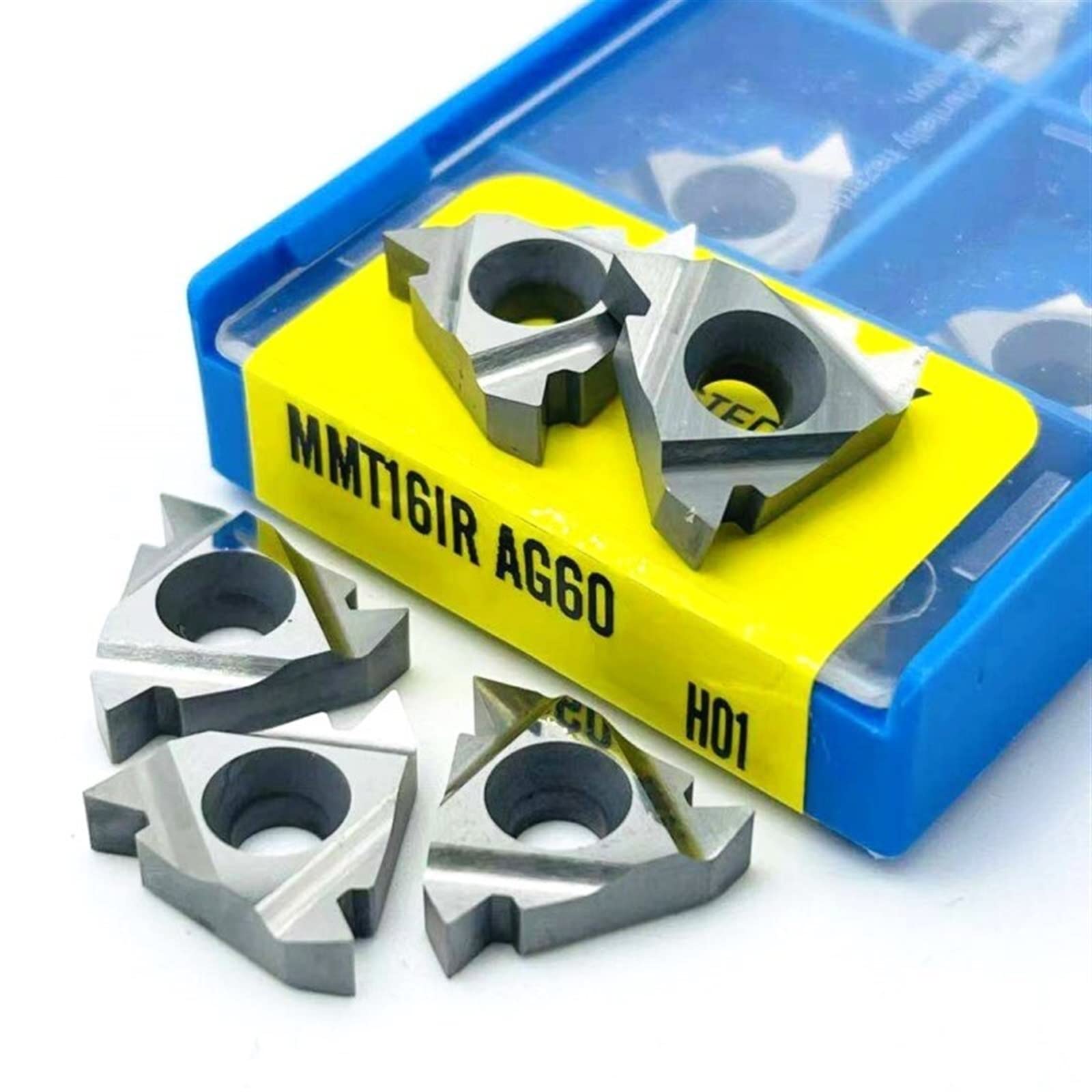 Torneado de insertos indexables de carburo 16IR 16ER AG60 H01 Hoja roscada de aleación aluminio CNC Máquina herramienta Herramienta torneado metal(16IR AG60 H01)