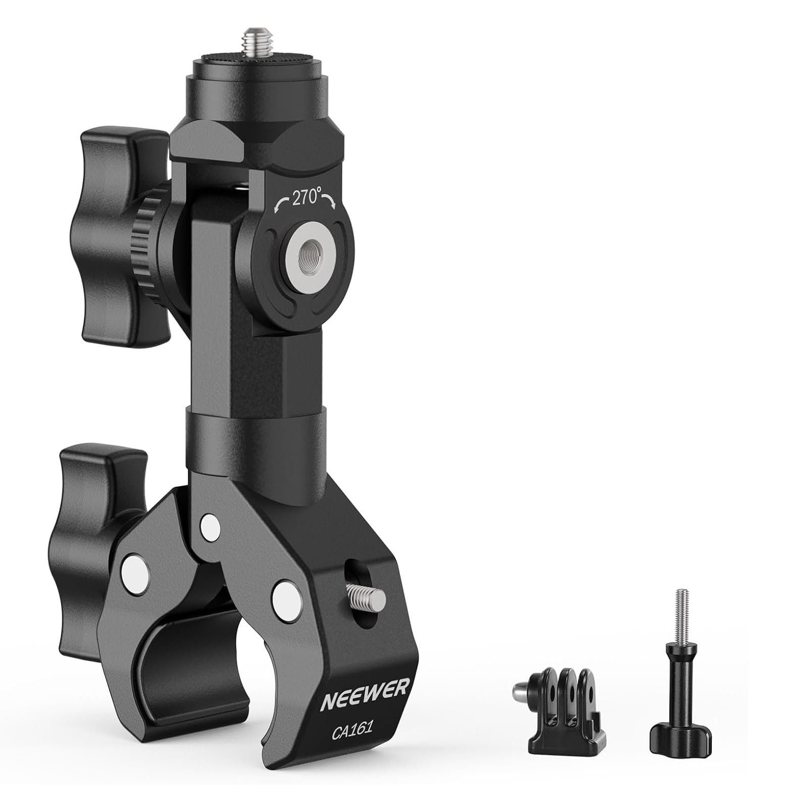 NEEWER Supporto a Morsetto per Manubrio Moto Bici Staffa Magnetica per Auto Kit Accessori Action Cam Compatibile con Insta360 X5 X4 X3 GoPro DJI AKASO, Teste Sfera a 360° per Riprese Video POV, CA175