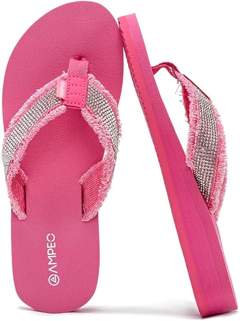 Ampeo Women's Arch Support Flip Flops Comfortable Casual Summer Beach Thong Sandals