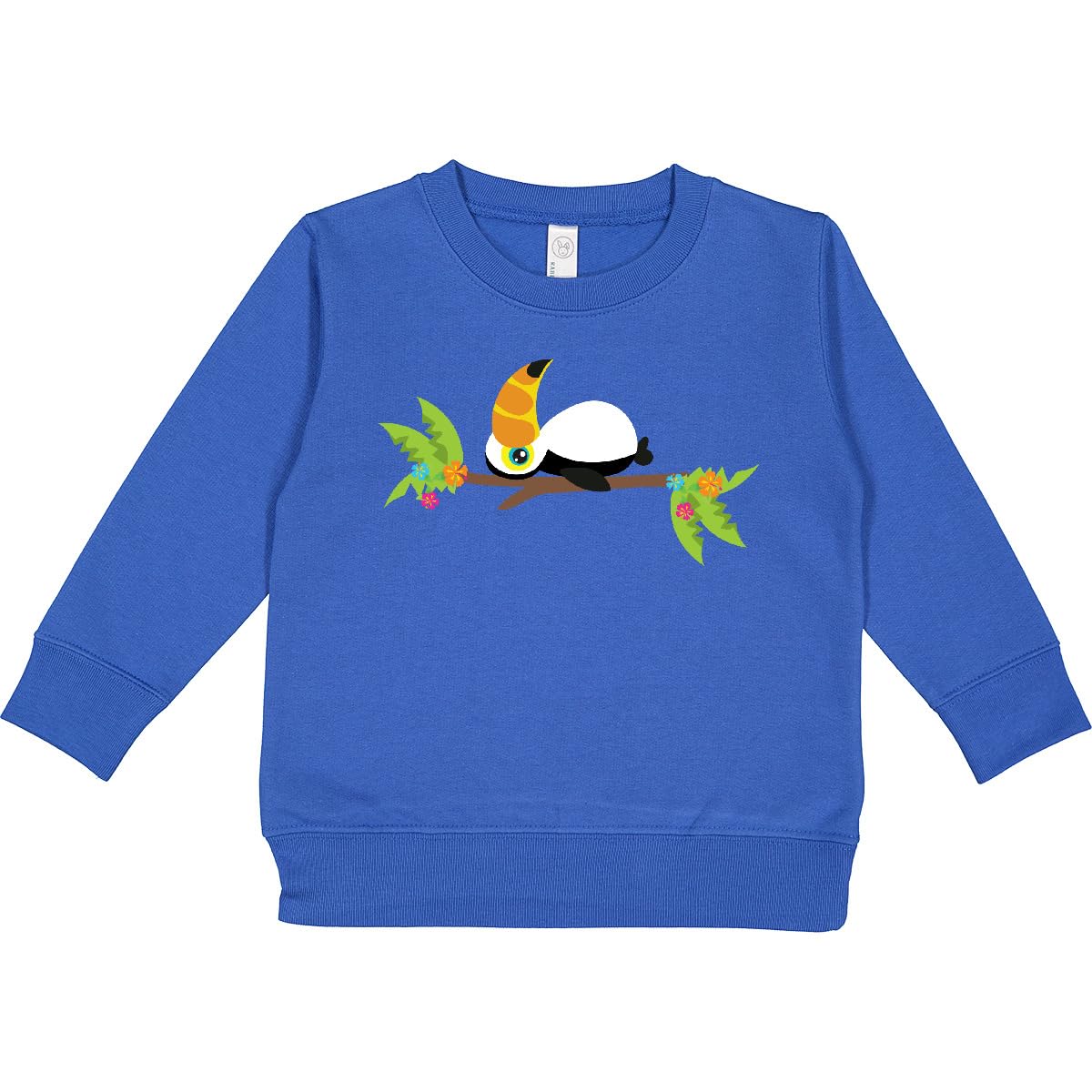 inktastic Baby Toucan, Cute Toucan, Tropical Bird, Flowers Toddler Sweatshirt 5-6 Royal 44545