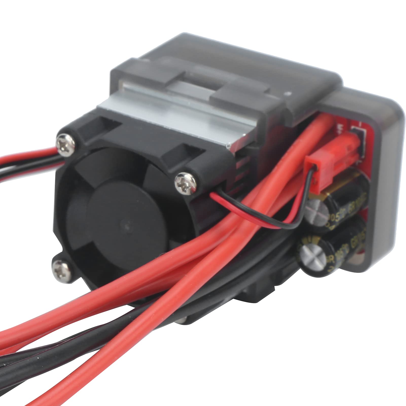 Bnineteenteam RC 360A ESC Impermeabile Spazzolato con Dissipatore di Calore e Ventola di Raffreddamento per 1/10 RC Crawler, Regolatore di velocità Motore Spazzolato ESC 360A