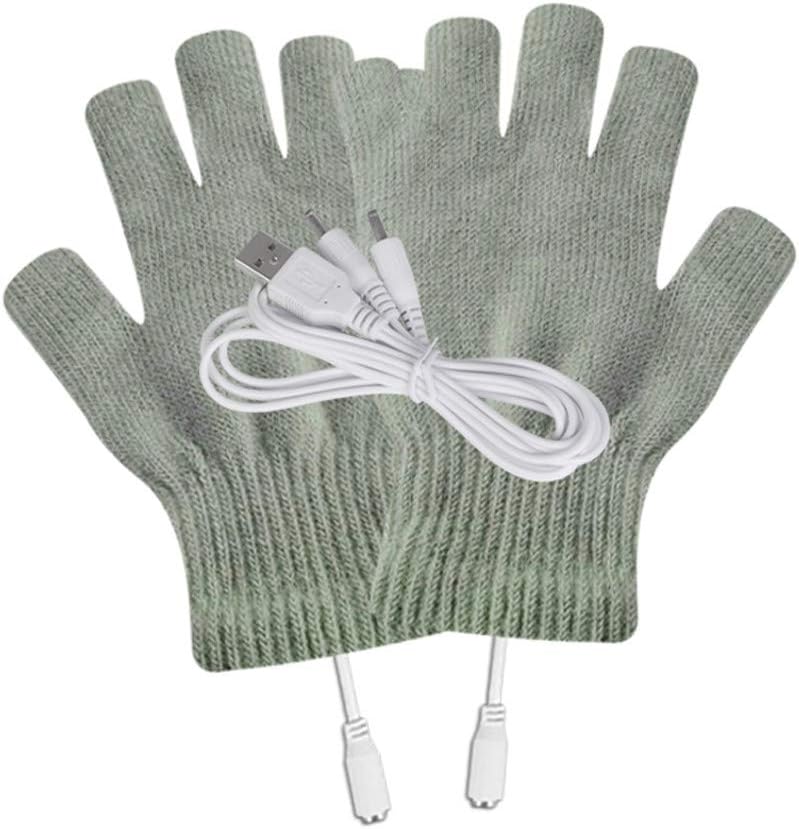 Women Gloves Mitten Men Warm Women Winter Mitten Finger USB Gloves Hand Knit Laptop
