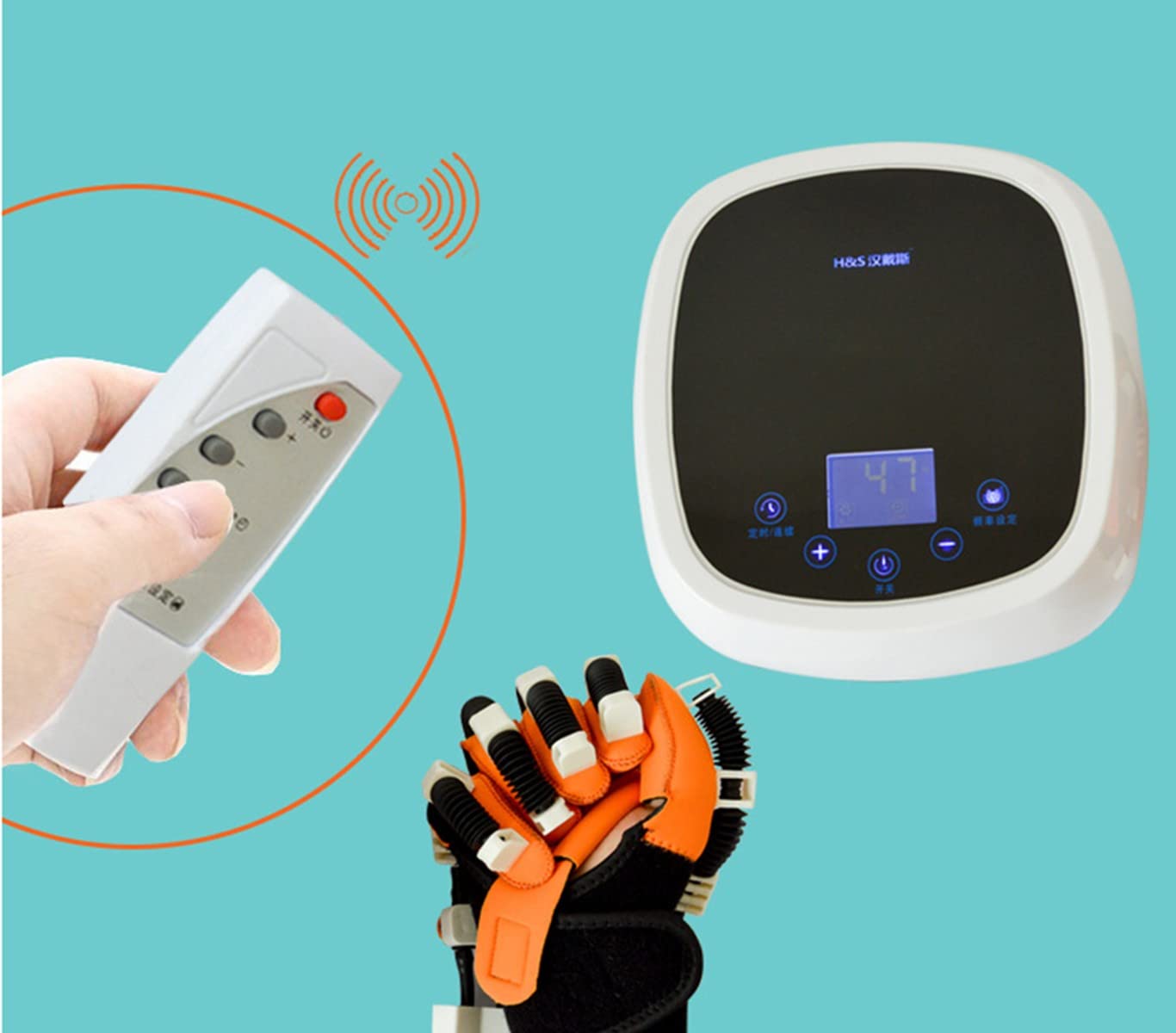 Tutore per Raddrizzare Le Dita per la Disfunzione della Mano, Inferiori Training Finger Ortesi per Lctus Emiplegia Pazienti Tendini Esercizio righthand,Large