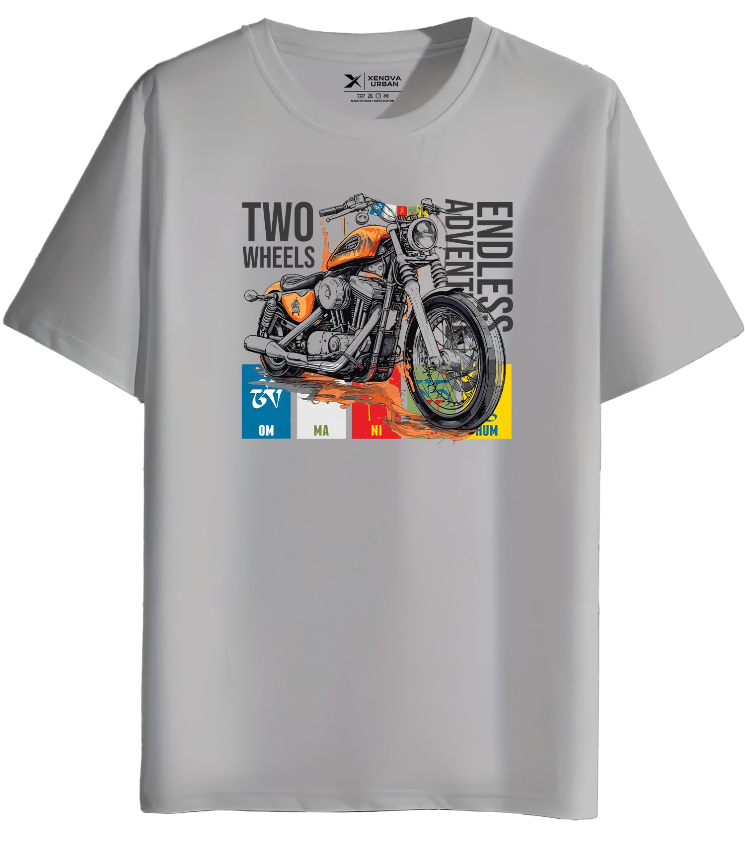xenovaurban Men's Regular Fit Biker Printed Round Neck Cotton T-Shirt | Graphic Printed Casual Wear Unisex Fit XS to 3XL Tshirt RN-Bike-picture-16