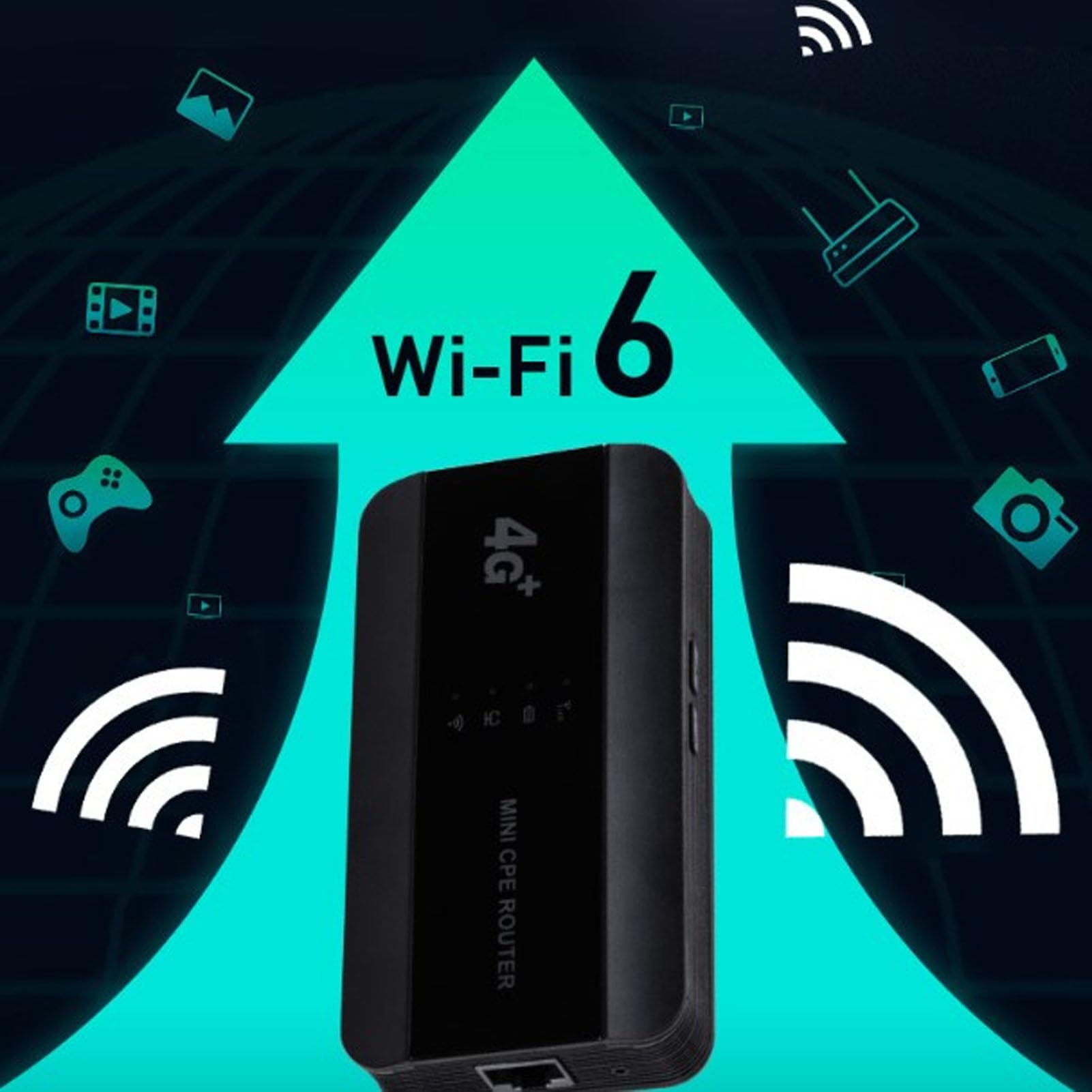Router da Viaggio Portatile Hotspot Mobile WiFi 4G Velocità 300 Mbps per 10 Utenti Alimentatore di Tipo C Dal Design Compatto