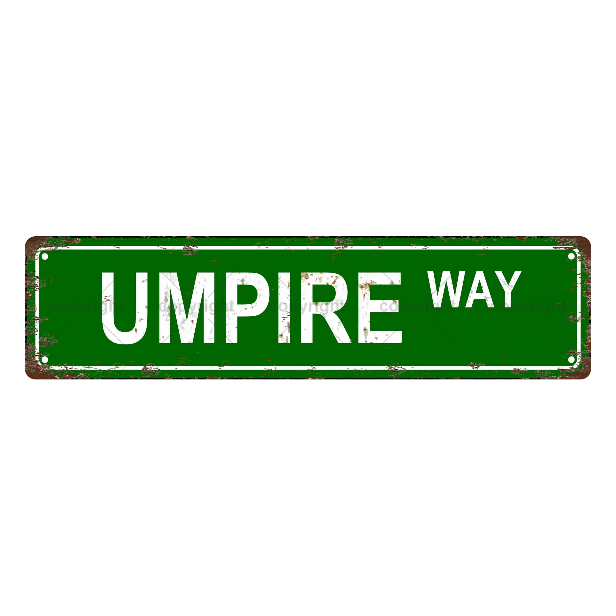 Umpire Way Occupation Metal Tin Street Sign Bar Cafe Garage Cave Home Room Wall Bathroom Farmhouse Garden Porch Patio Decor,4x16 Inch