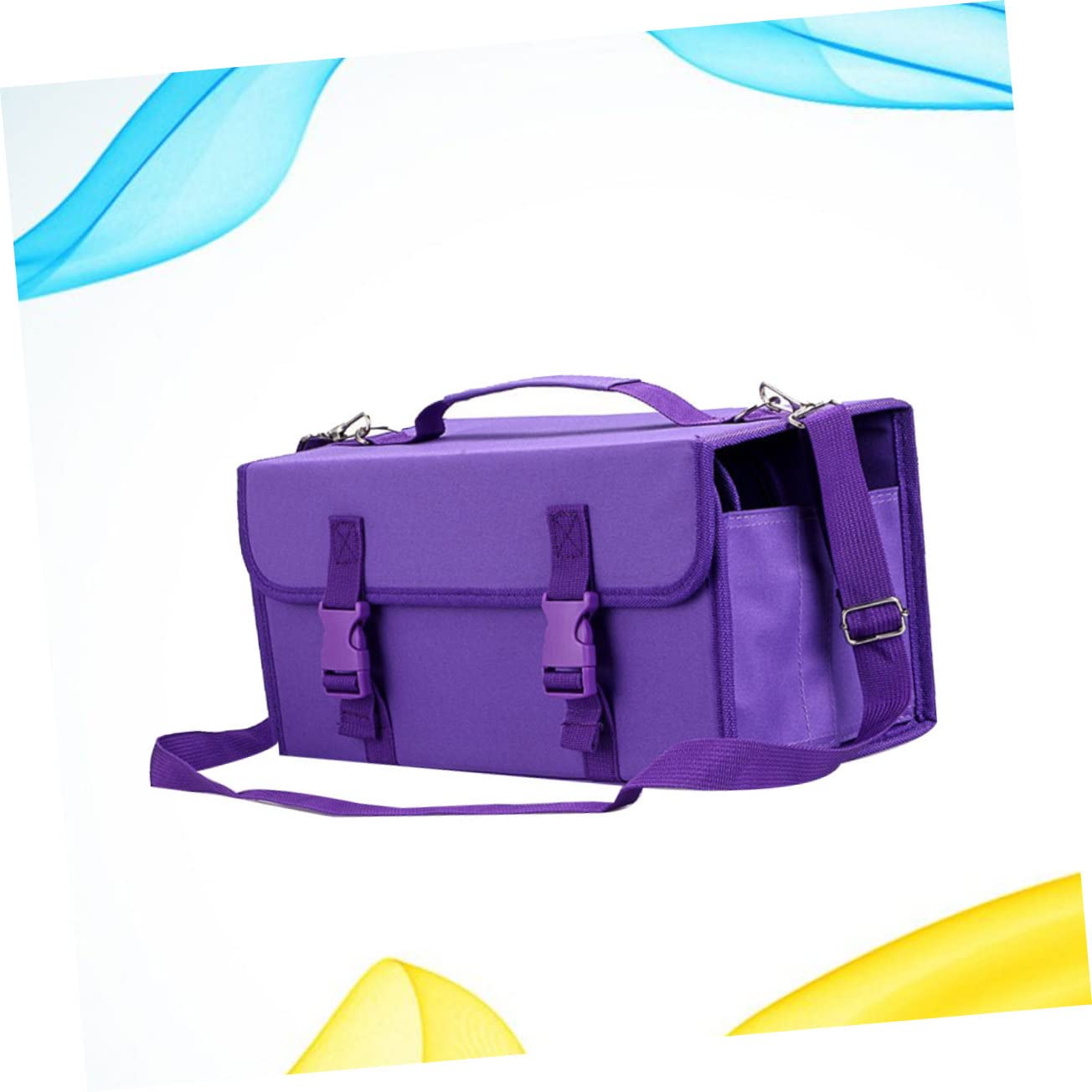 Borsa Porta Pennarelli Scomparti con Cerniera e Tracolla Custodia Resistente per Penne e Accessori Adatta Tavolo o Armadietto
