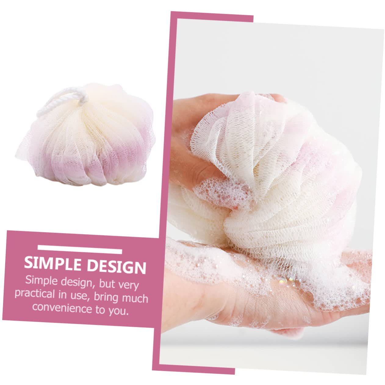 FRCOLOR 8piezas Esponjas De Baño Exfoliantes De Bolas De Estilizadas Para Limpieza y Efectiva Para Familias